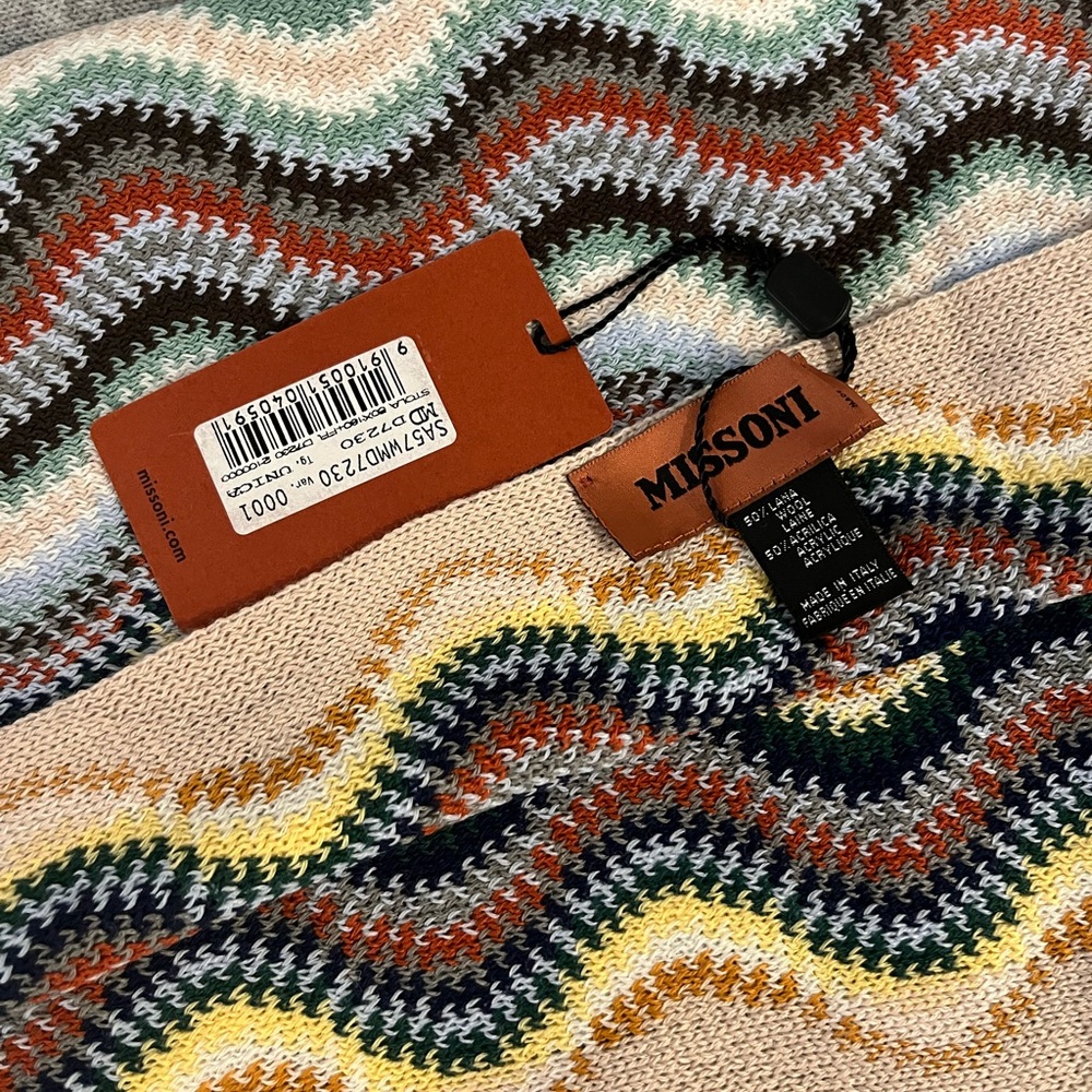 Missoni Vibrant Zigzag Knit Accessory: Multi Color (BRAND NEW) - Picture 3 of 4